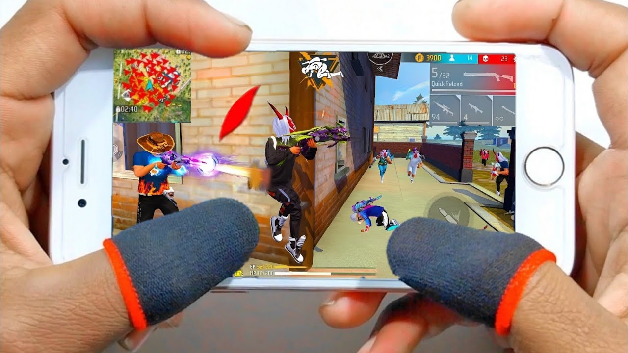 Iphone 6 Free Fire Gameplay test full max settings HUD+DPI+ MACRO 2 gb  old testing 🔥