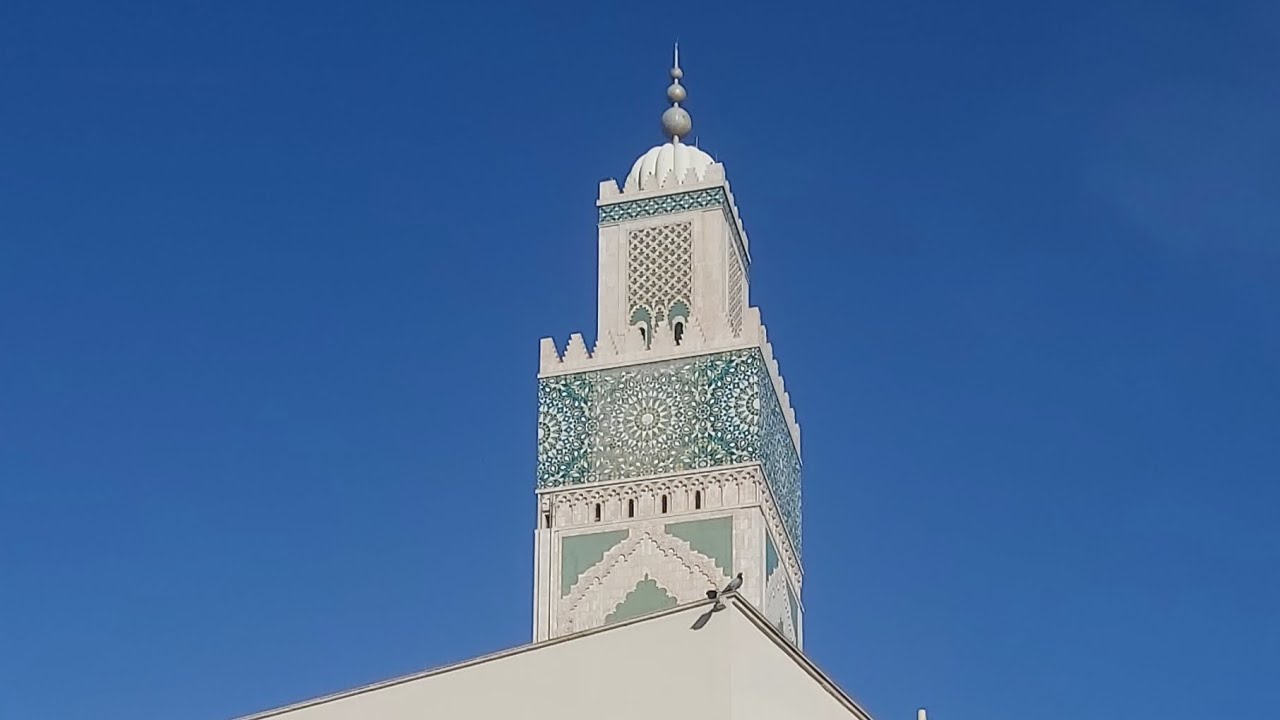 مسجد الحسن الثاني المغرب الأذان المغربي الاصيل