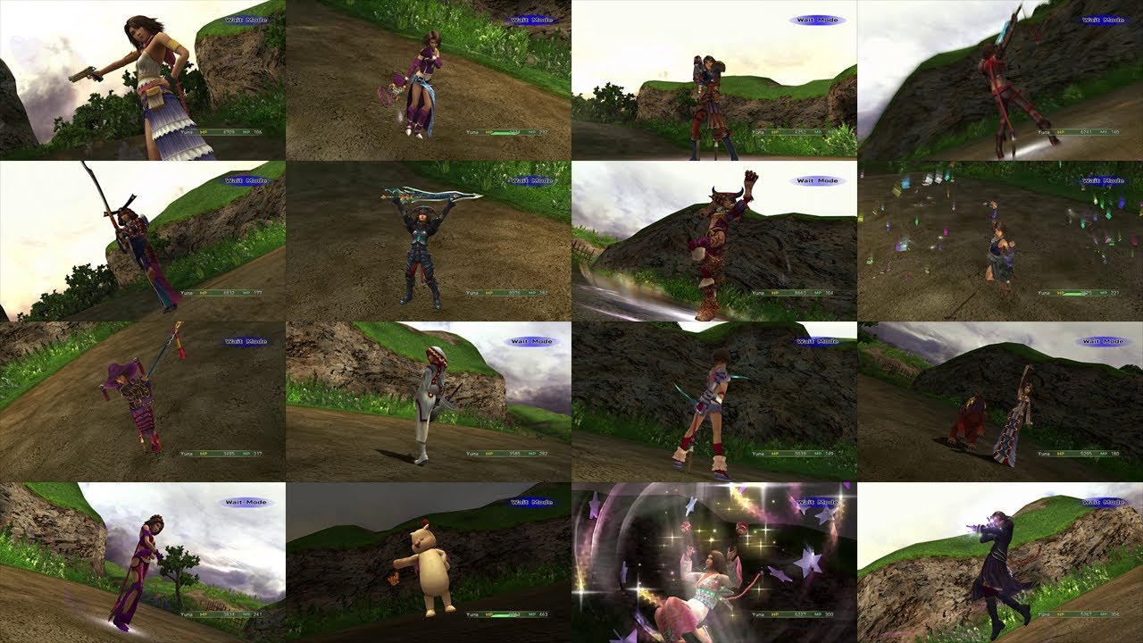 FINAL FANTASY X-2 HD Remaster - All Dressphere Changes (Yuna)