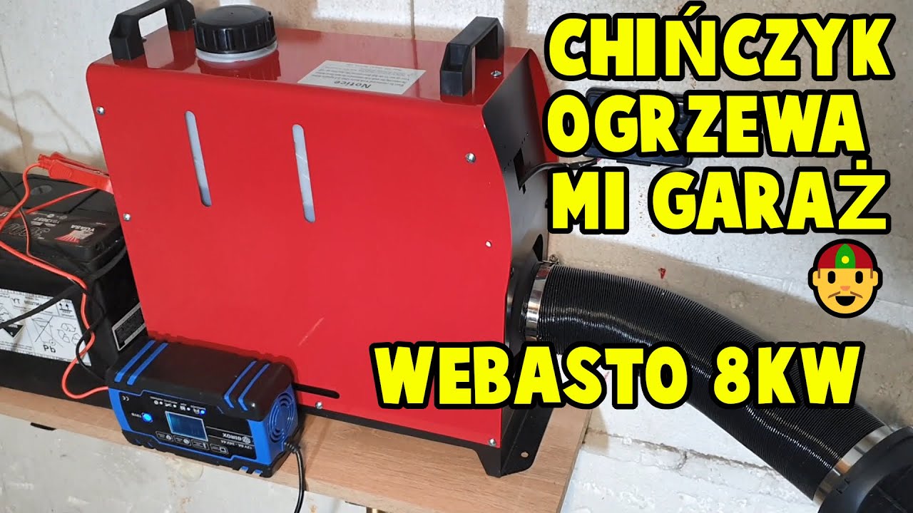 Chińskie webasto 8kW ogrzewanie garażu - pierwsze uruchomienie i testy