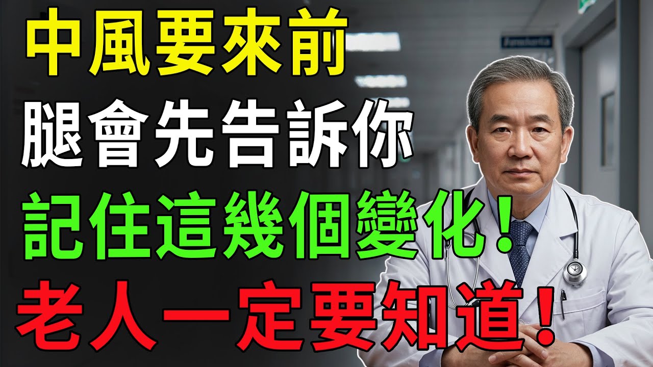 醫師警告：八成腦中風從腿開始！60歲後出現這7大警訊，及早發現能救命！