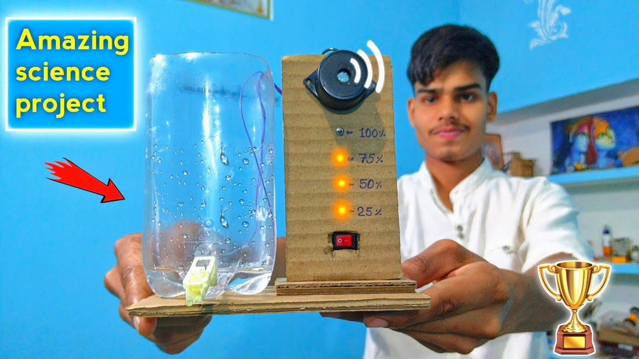Water Level Indicator Project with Buzzer | DIY Water Level #project Amazing Science Project