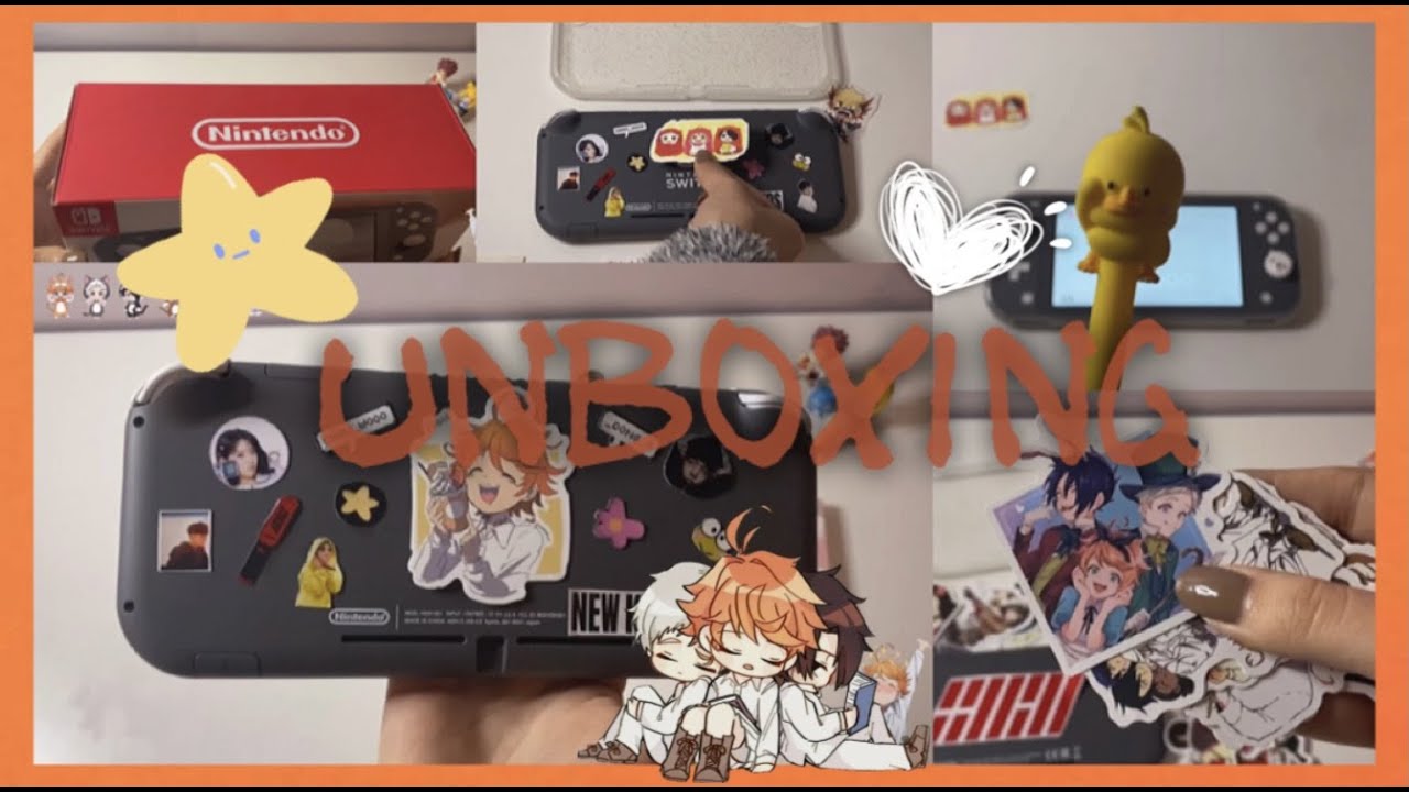 Unboxing & decorating my nintendo switch ♡!