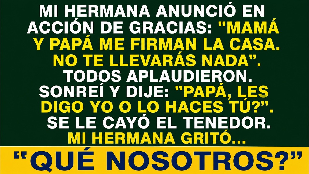 Mi Hermana Anunció En Acción De Gracias: 