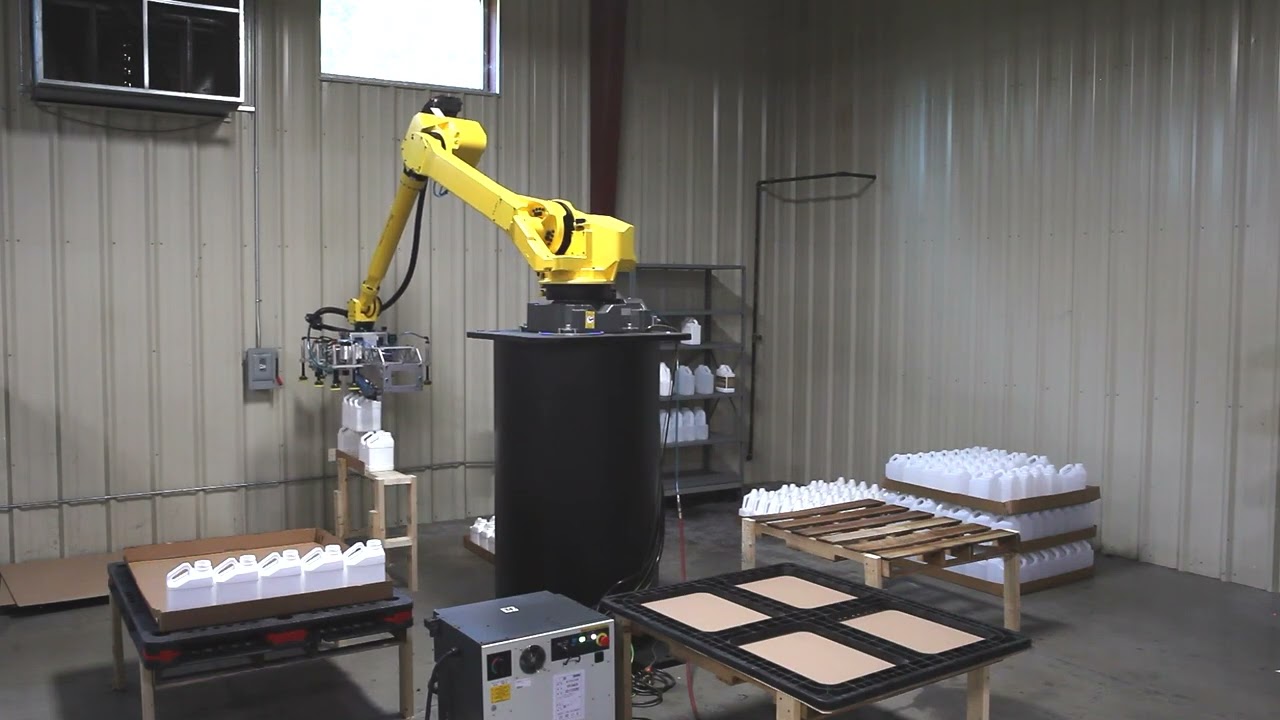 Transform Your Production Line with MESH Automation's Robotic Bottle Palletizing