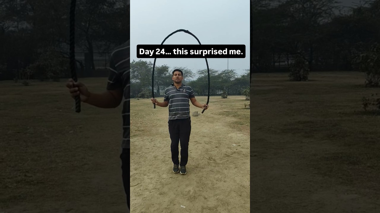 Day 24.160 reps.1.2kg heavy jump rope.