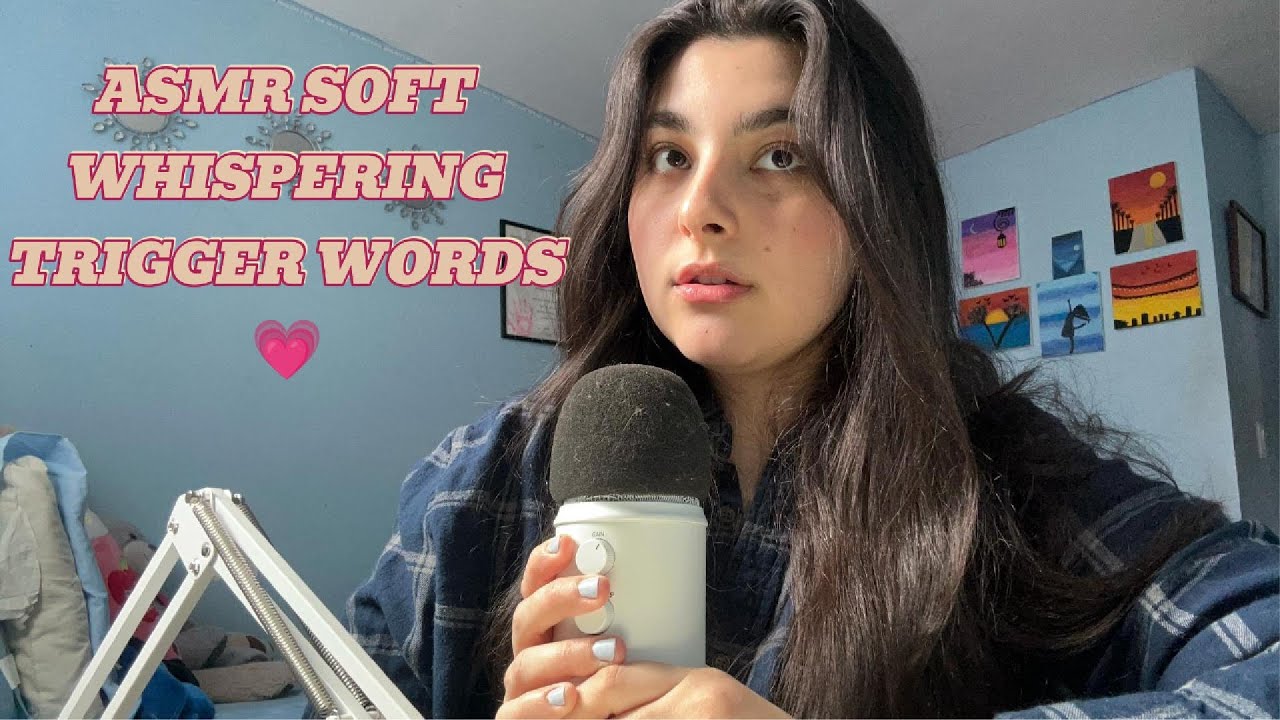 ASMR SOFT WHISPERING TRIGGER WORDS 💗💤✨ CLICK... FLICK... FLUTTER...