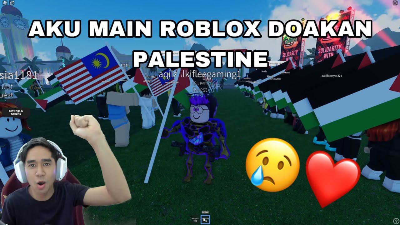 ALLAHUAKBAR!!! SOLIDARITI P4LESTIN3 DENGAN RAKAN ROBLOX 😭❤ DOAKAN MEREKA 🥰
