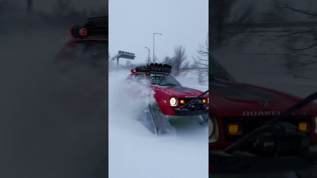 We put Snow Tracks on a 1978 AMC Gremlin!! The SNOGremlin!! FreakShow Builds!!!