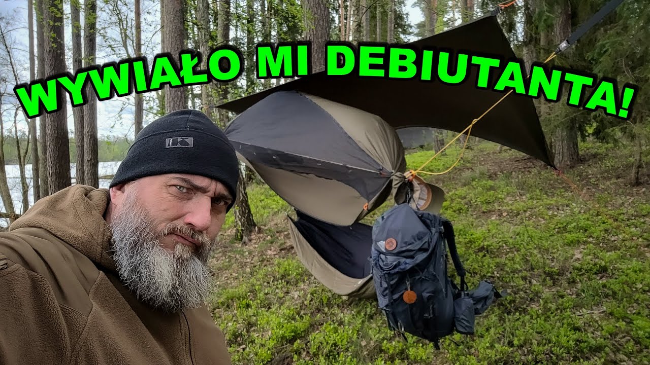 Wietrzny BIWAK NA DZIKO i odwrócona pizza #bushcraft #turystyka #przygoda