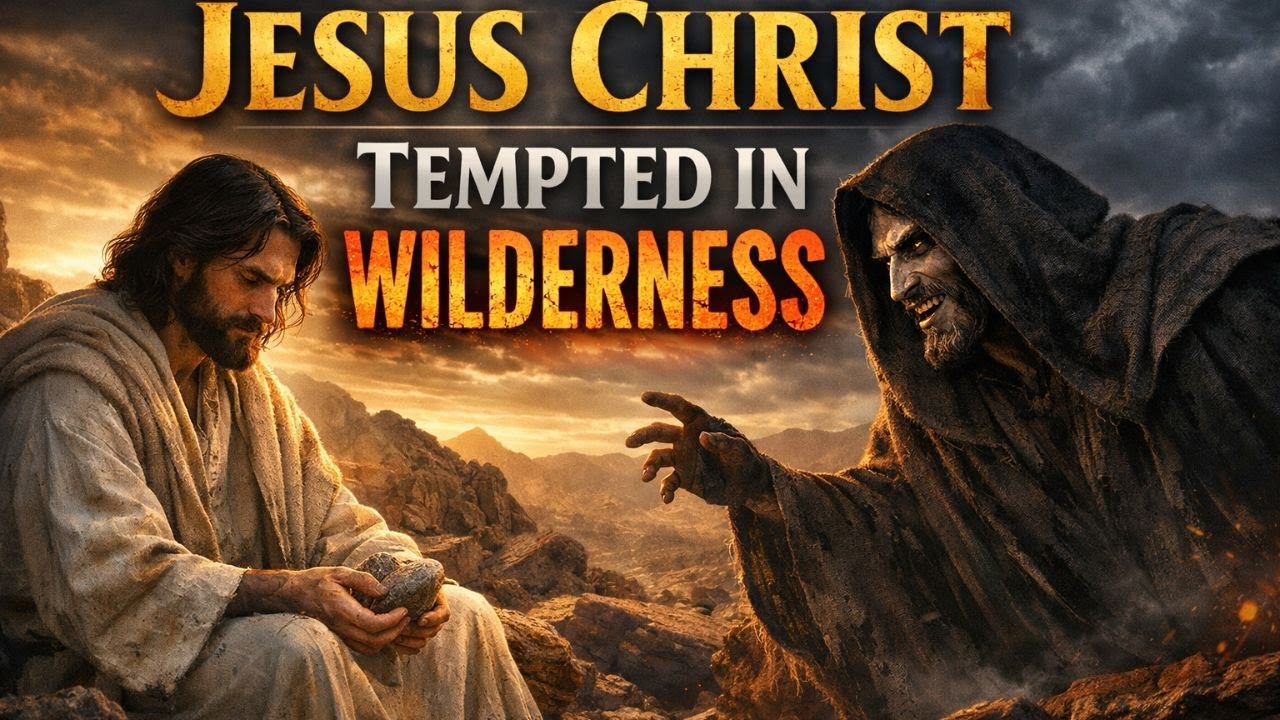 JESUS CHRIST TEMPTED IN WILDERNESS PRAYER WITH CHRIST