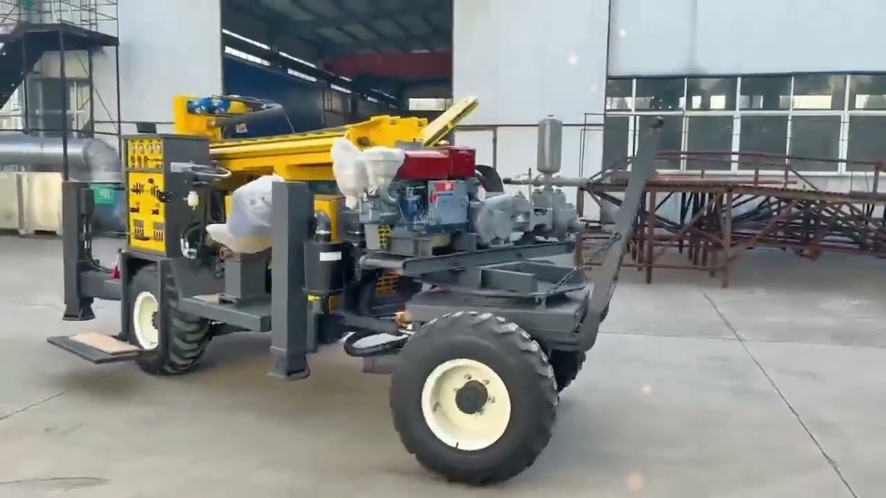 Hydraulic Trailer DTH Drilling Machine Portable DTH Hammer Drilling Rig