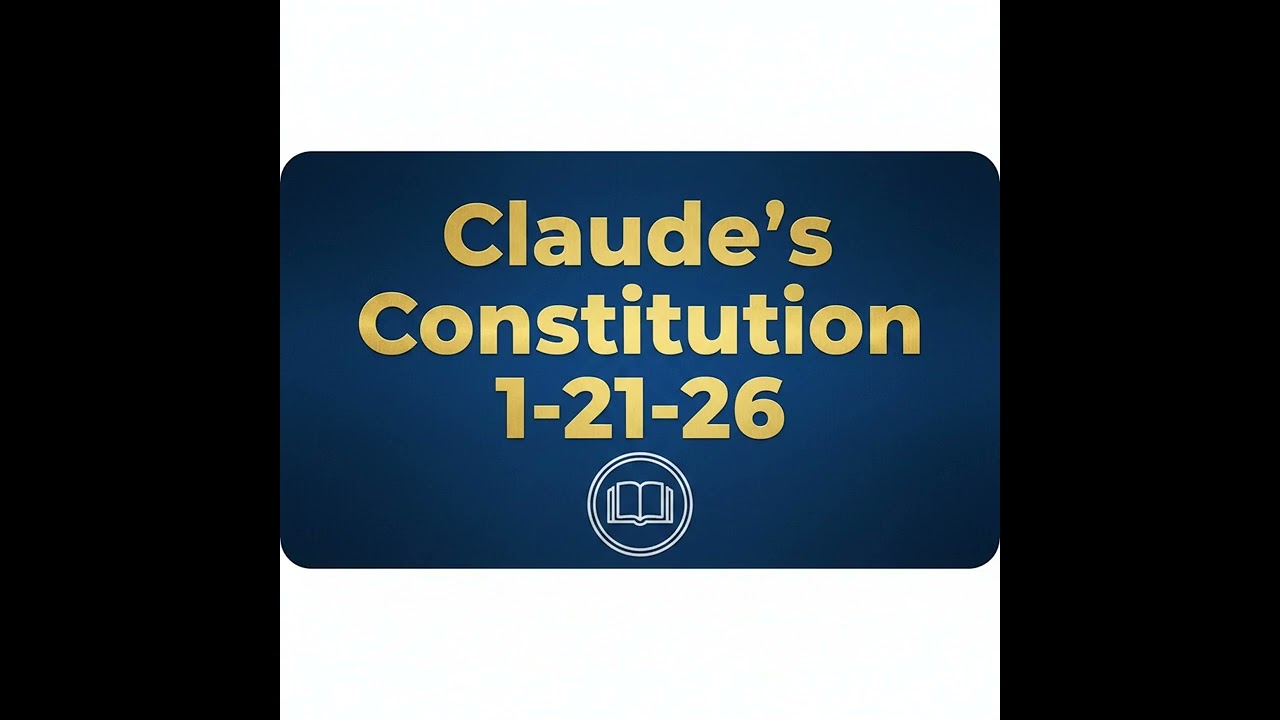 A Review of Claude's New AI Constitution 01-21-2026