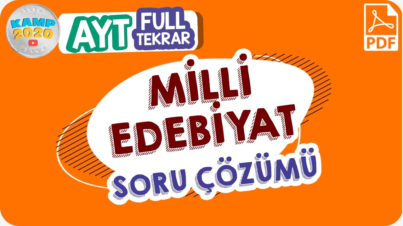 Milli Edebiyat Soru Çözümü | AYT Full Tekrar Kampı 2020