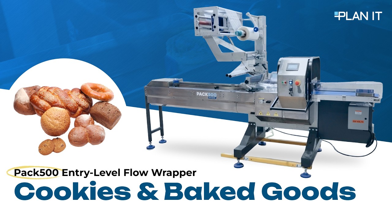 Pack500 Entry‑Level Flow Wrapper for Cookies & Baked Goods | PLAN IT