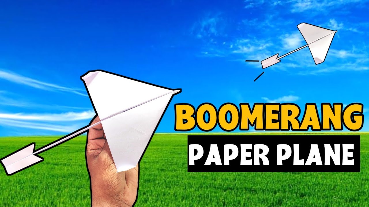how to make paper plane boomerang, New Paper boomerang making, best flying paper plane