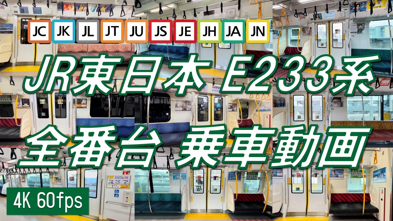 【全番台乗り比べ】E233系0〜8000番台 全番台乗車メドレー【4K 60fps】