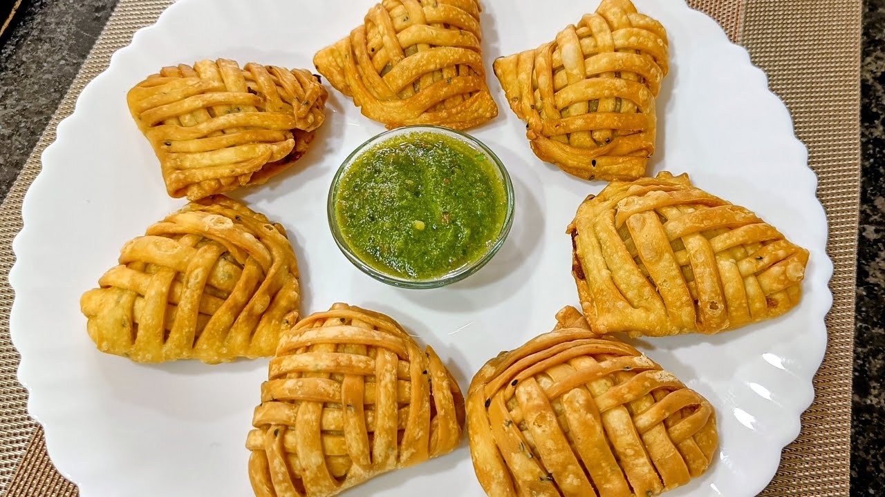 "स्वाद वही अंदाज नया,जालीदार समोसा" 😊|"Lattice samosa "