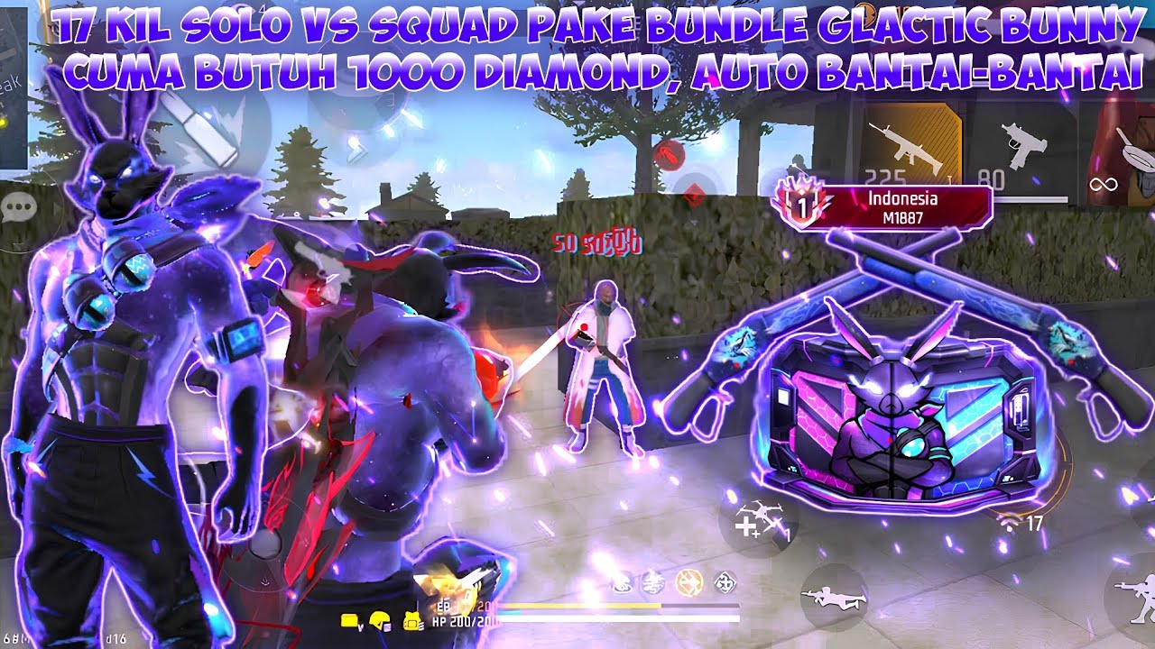 17 KILL SOLO VS SQUAD PAKE BUNDLE GALACTIC BUNNY AUTO BANTAI-BANTAI🔥🔥