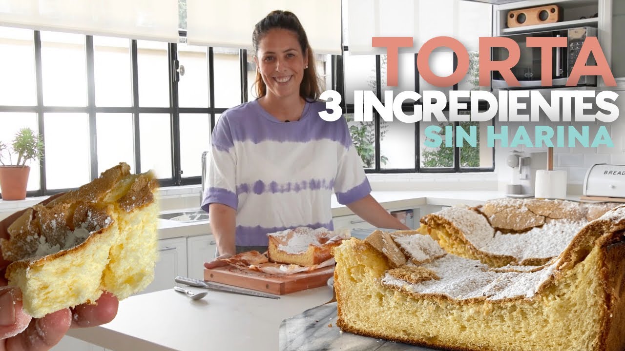 Torta con 3 ingredientes sin HARINA!, la más esponjosa del mundo 🌍