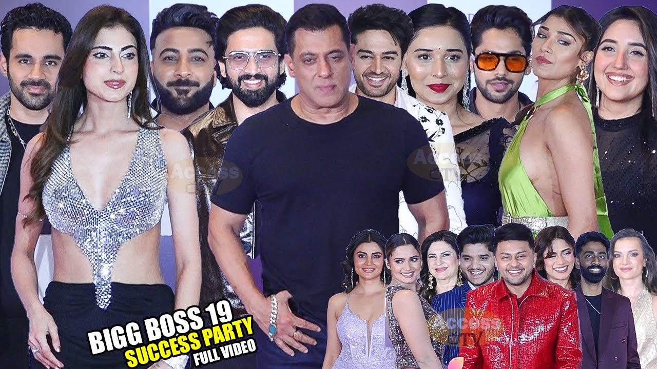 UNCUT | Bigg Boss 19 Success Party | Salman Khan,Farhana Bhat,Gaurav Khanna, Mridul,Pranit,Abhishek