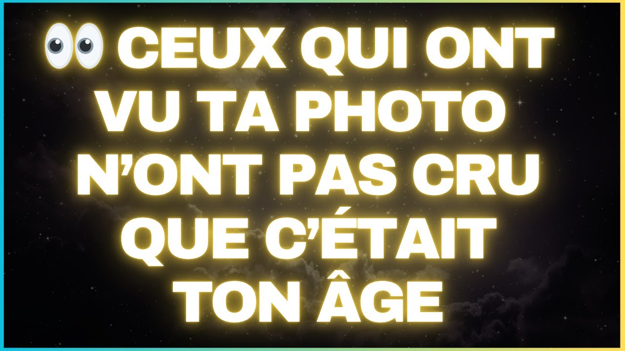 👀 CEUX QUI ONT VU TA PHOTO N’ONT PAS CRU QUE C’ÉTAIT TON ÂGE
