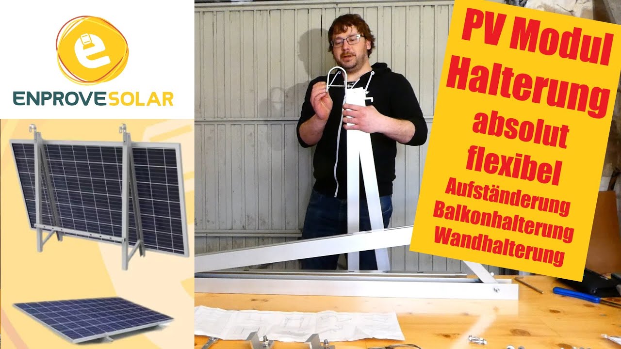 PV Modul Aufständerung / Balkonhalterung / Wandhalterung von Enprove Solar
