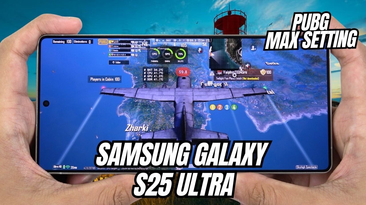 Samsung Galaxy S25 Ultra test game PUBG MAX Setting 2026 | Snapdragon 8 Elite