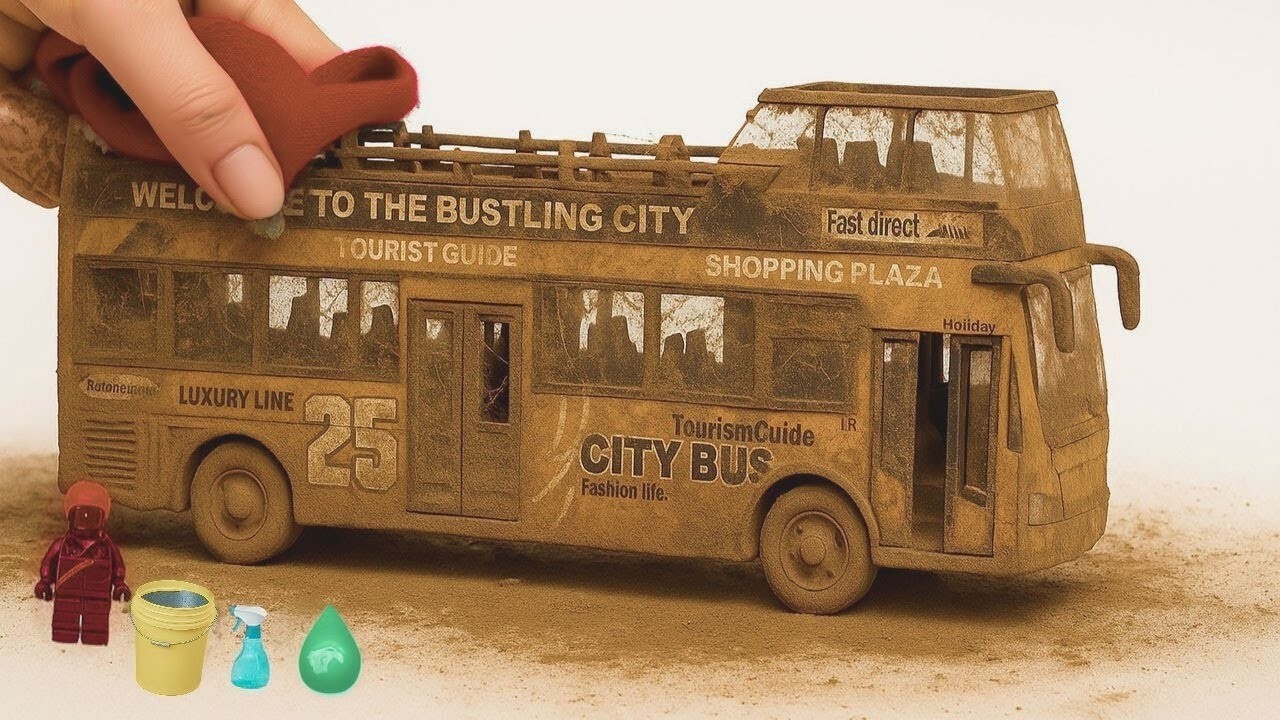 Transformation After the Mud: Cleaning a $564 Police Bus Model After a Brutal Off-Road Adventure! 🧼🚌
