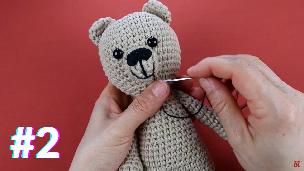 Amigurumi Ayıcık Yapımı 2.Bölüm -  (Gövde - Kol - Kulak -Ağız - Dikim)