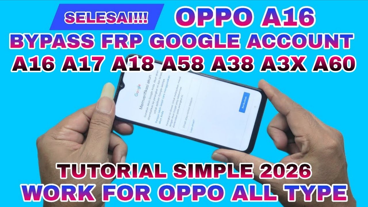 CARA BYPASS FRP AKUN GOOGLE OPPO A16 TERBARU TANPA PC || FIX BYPASS FRP GOOGLE ACCOUNT OPPO A16