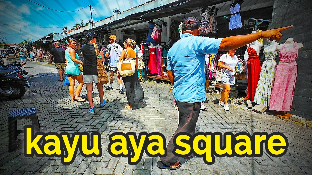 Begini Pasar Loaknya Seminyak | Jelajah Kayu Aya Square Bali di Siang Hari