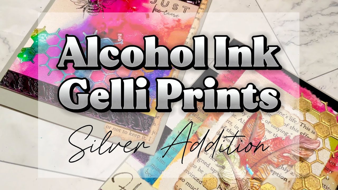 Alcohol Ink Gelli Prints - Silver Addition