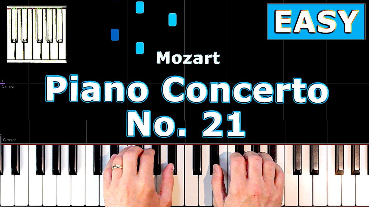 Mozart - Piano Concerto No. 21 - Piano Tutorial EASY