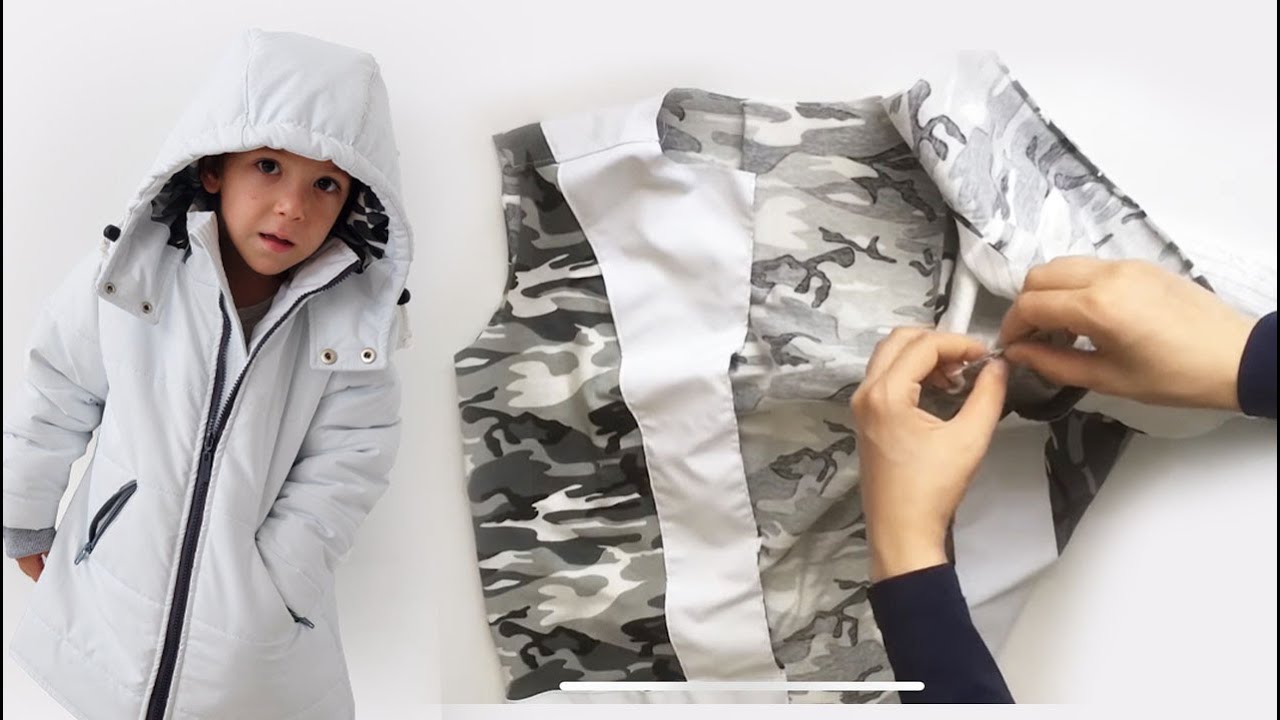 Sadece düz dikişle mont nasıl dikilir? Şişme mont kalıbı 1 // How to sew a puffer coat?