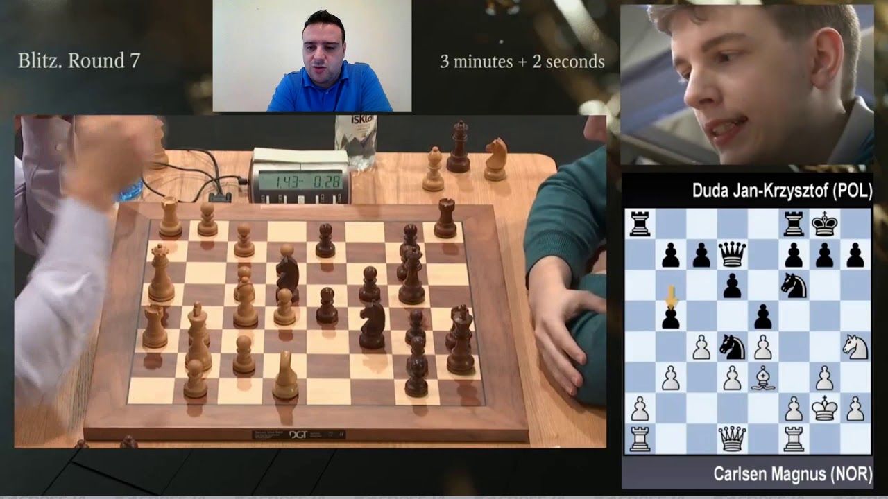 Carlsen vs Duda (Mundial de Blitz Ronda 7)