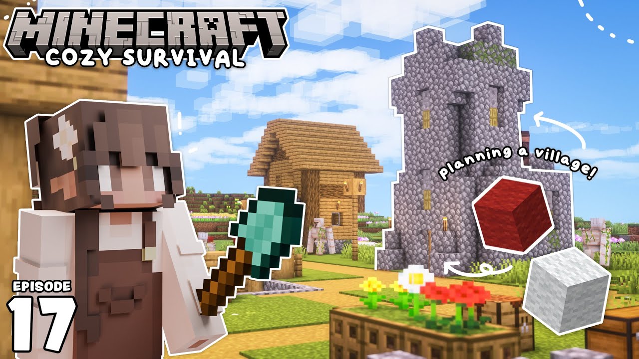 The Start of A Cozy Village Makeover! | Cozy Minecraft Survival Let's Play 🐝