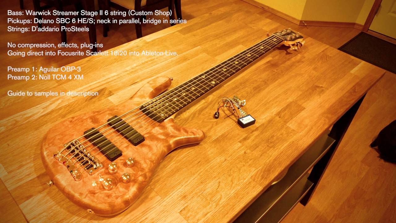 Noll TCM 4 XM and Aguilar OBP-3 onboard bass preamp comparison