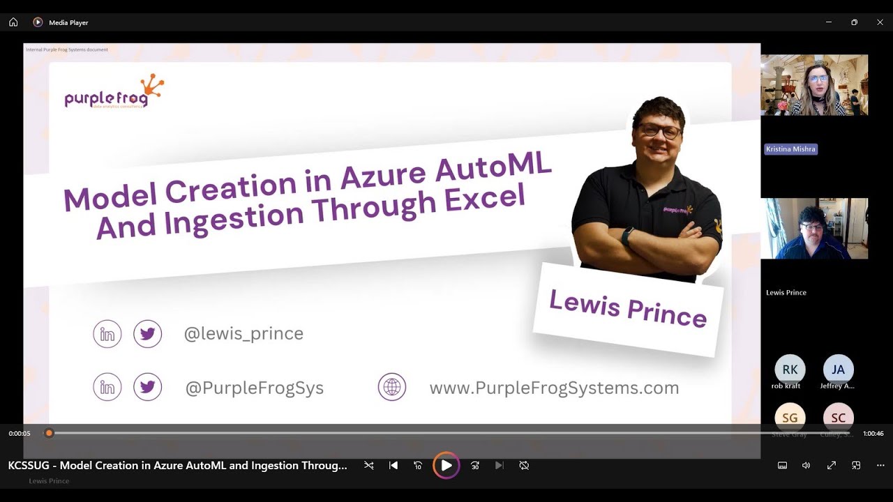 Lewis Prince: Model Creation in Azure AutoML and Ingestion Through Excel