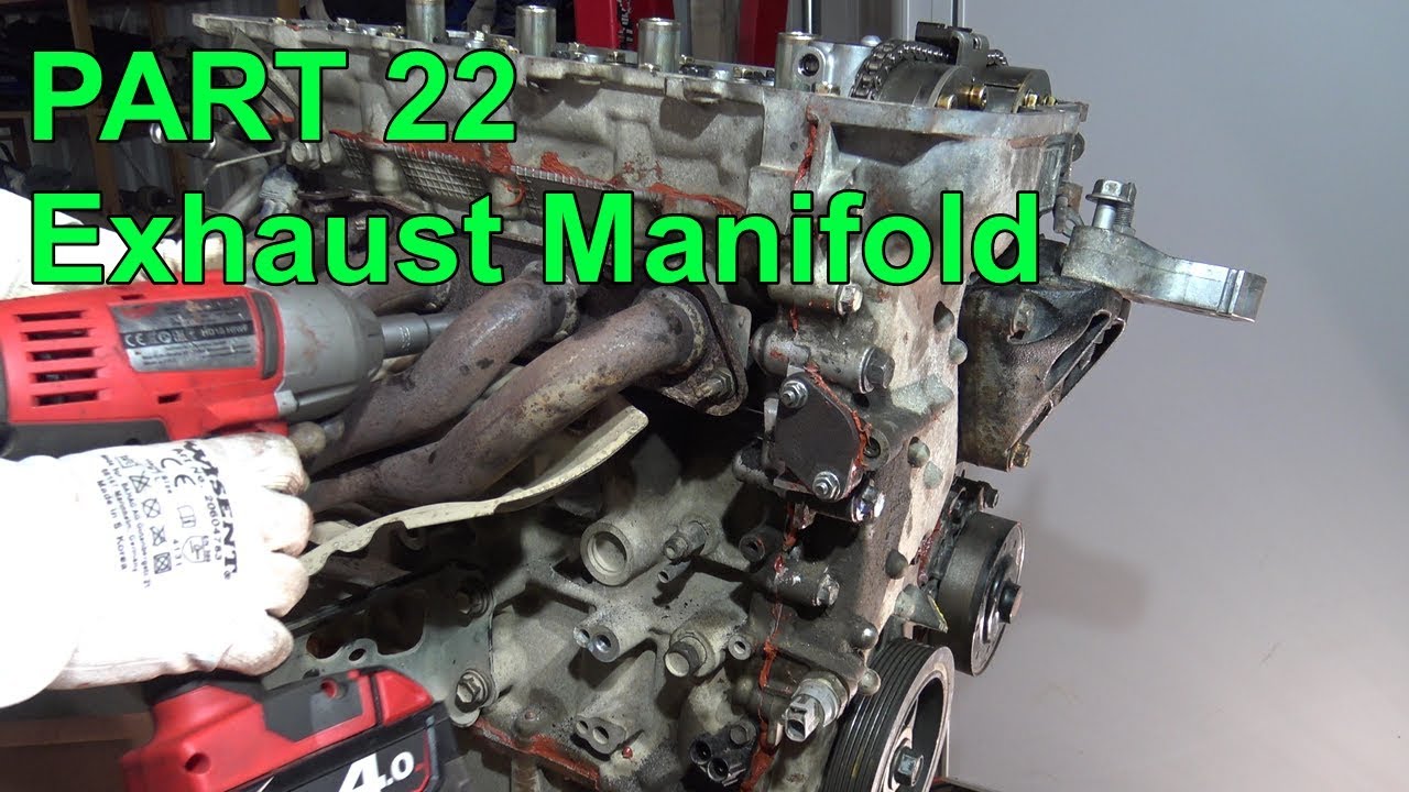 How to Assemble Toyota Corolla Dual VVT-i engine years 2007 to 2018 PART 22  Exhaust manifold