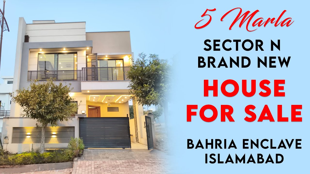 Sector N 5 Marla Brand New House For Sale in Bahria Enclave Islamabad