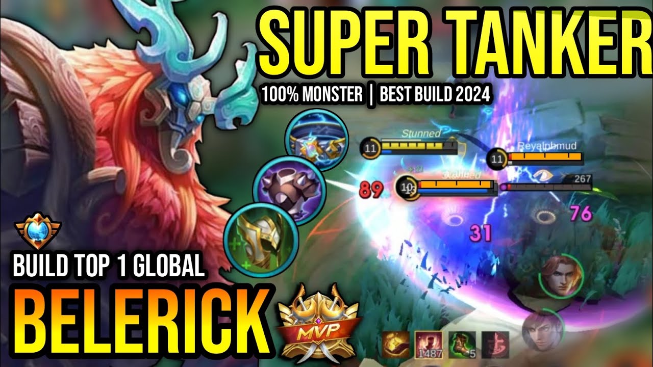 BELERICK BEST BUILD 2024 | BUILD TOP 1 GLOBAL BELERICK GAMEPLAY | MOBILE LEGENDS✓