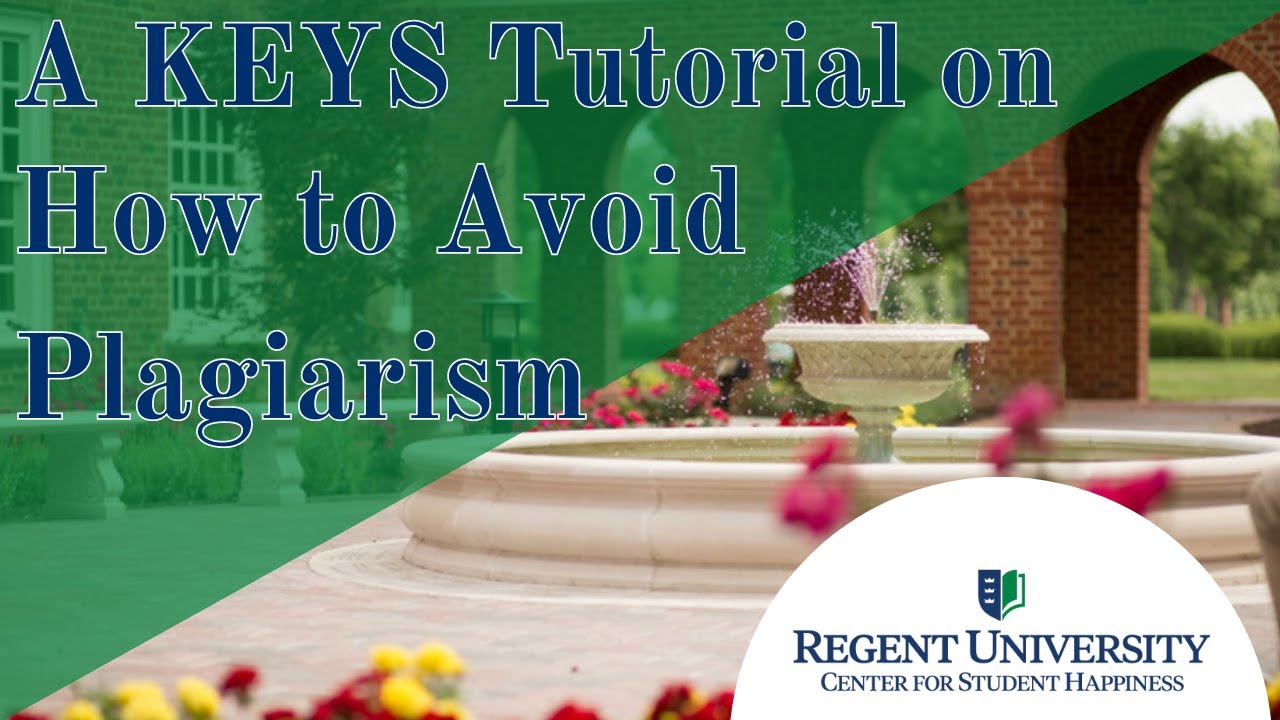 Avoiding Plagiarism