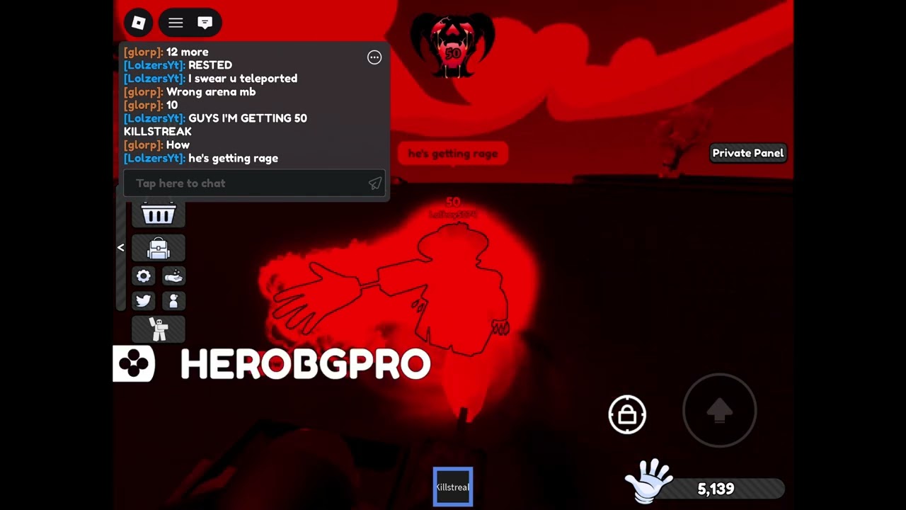 Giving my friend rage glove in slap battles