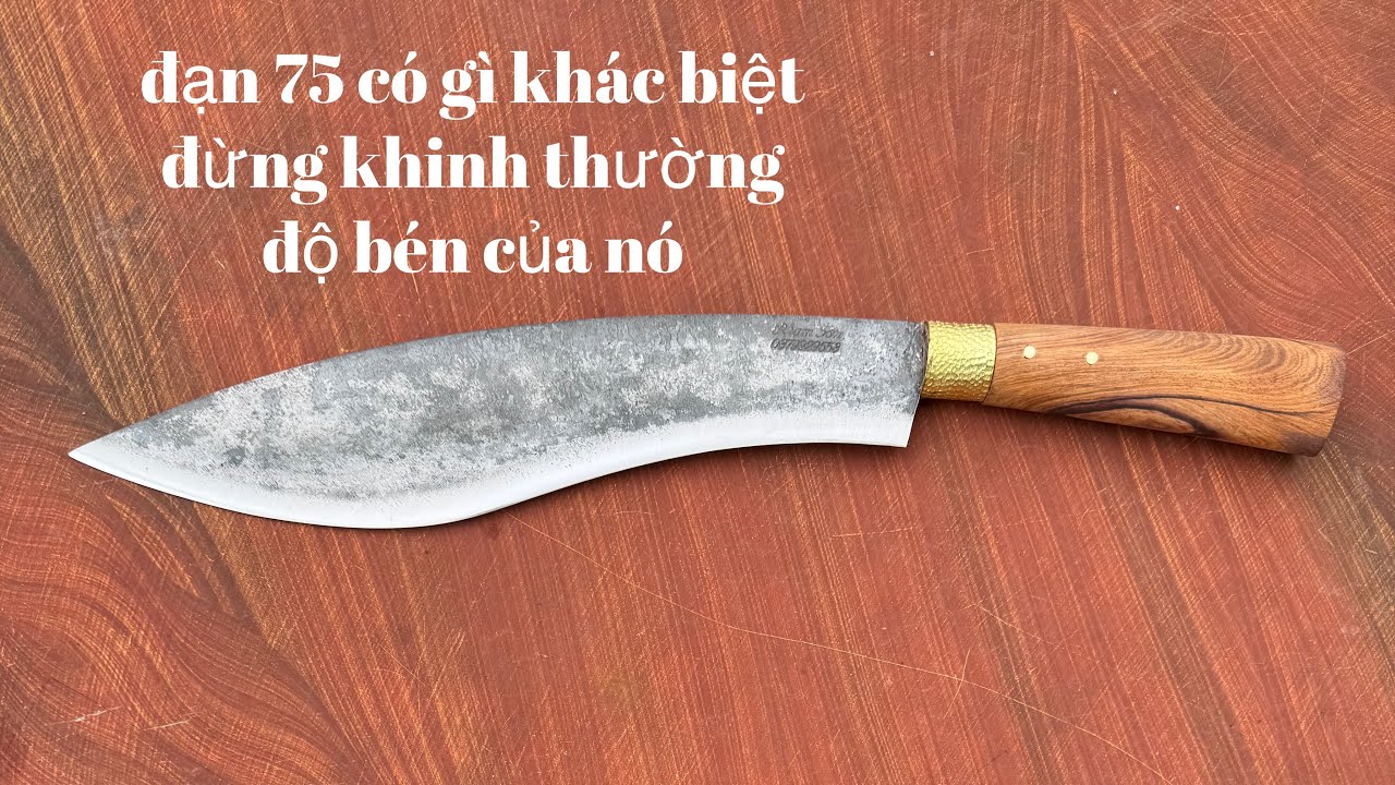 Quá trình làm dao mèo từ thép đạn 75mm đừng xem thường độ giữ cạnh của nó(zalo 0379929553)