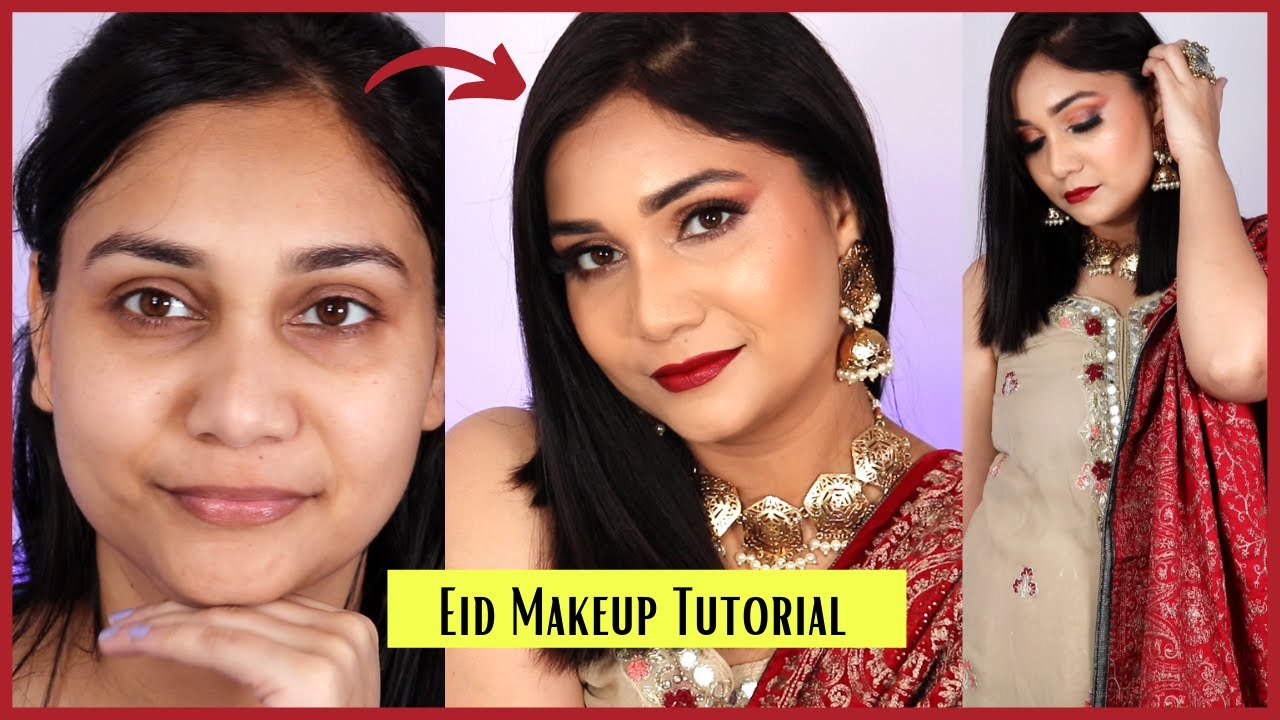 Soft Glam Dewy Eid Makeup Look Easy Summer Makeup Tutorial for Beginners ft. Pilgrim 24K Gold Range