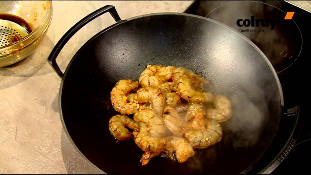 Wok de scampis au riz