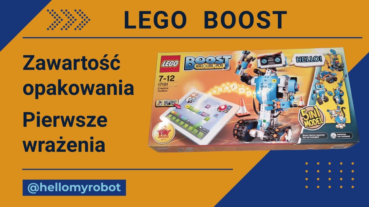 E01 - LEGO BOOST 17101 - zestaw programowalny STEM. Zawartość opakowania i pierwsze wrażenia