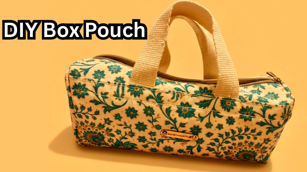 ✂️ DIY Box Pouch | Easy Scrap Fabric Sewing Project