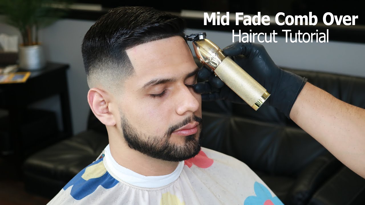 Mid Fade Comb Over - Haircut Tutorial